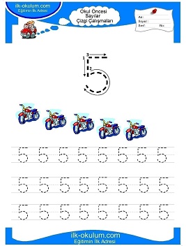 Çocuklar İçin Çizgi Çalışma Sayfaları 
